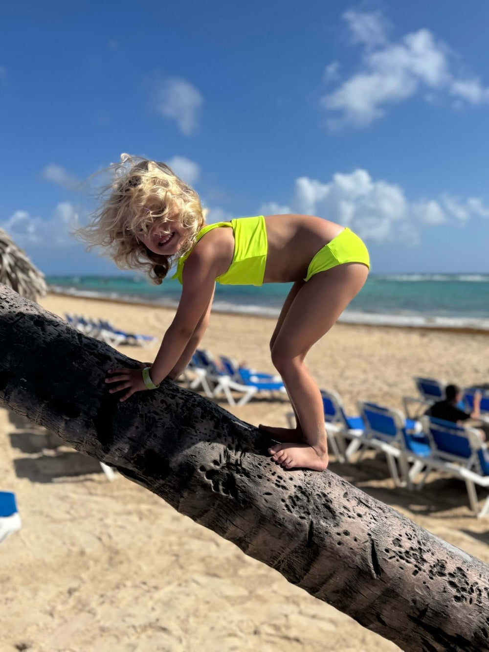 Hi - Viz Neon Yellow Girls Bikini Swimsuit - Tuck & Char Co.