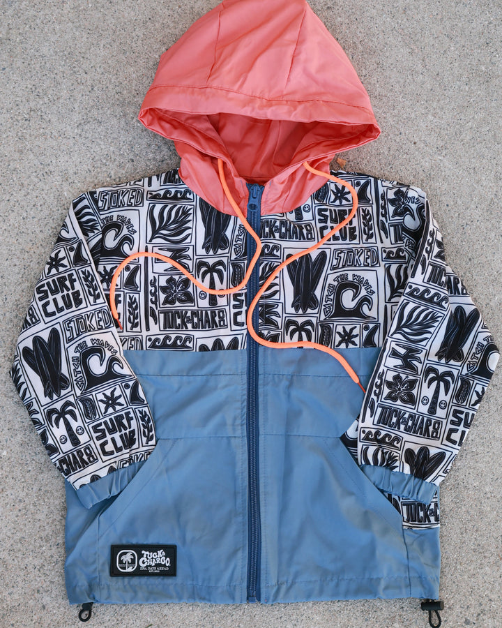 Boys All-Weather Surf Jacket — Blue | Coral
