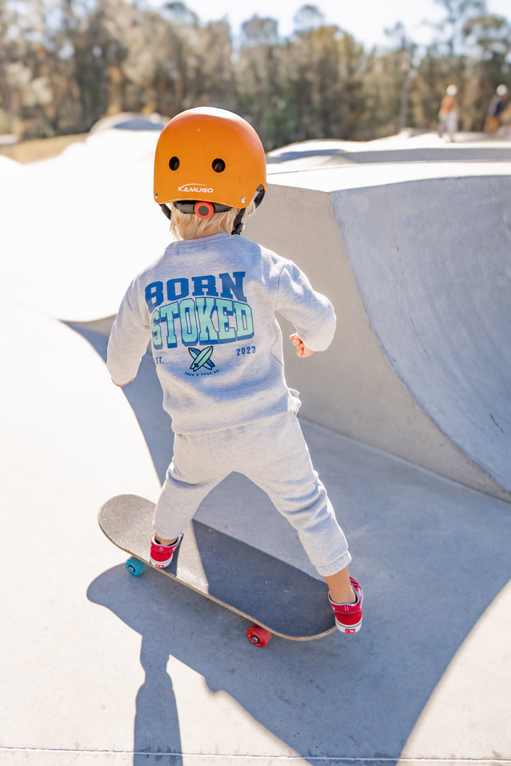 Born Stoked Sweatsuit- Blue/Green