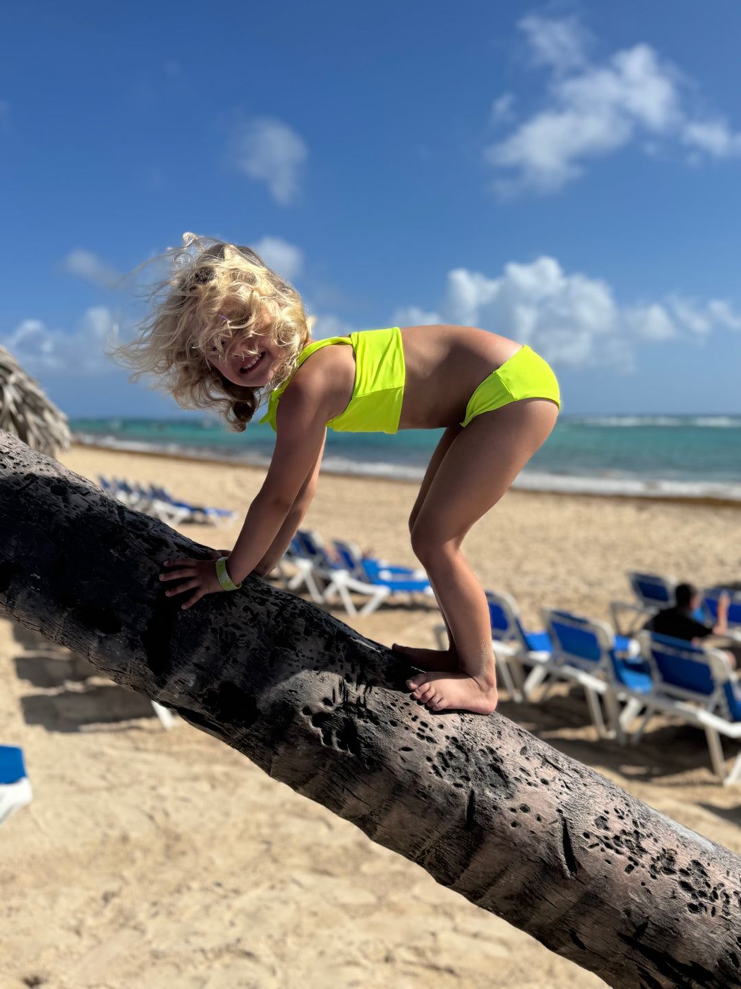 Hi-Viz Neon Yellow Girls Bikini Swimsuit