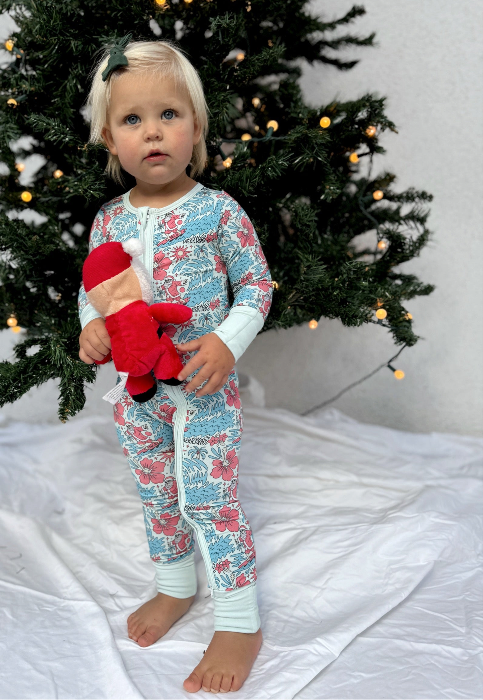 Merry Vibes Bamboo PJs Zip - Tuck & Char Co. 