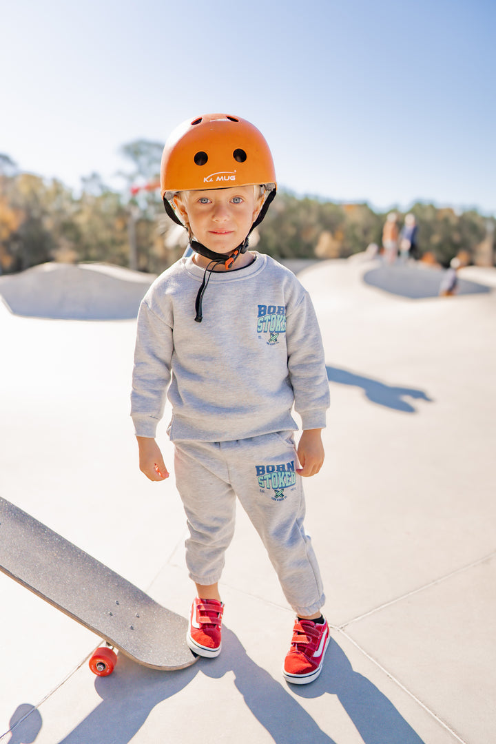 Born Stoked Sweatsuit- Blue/Green
