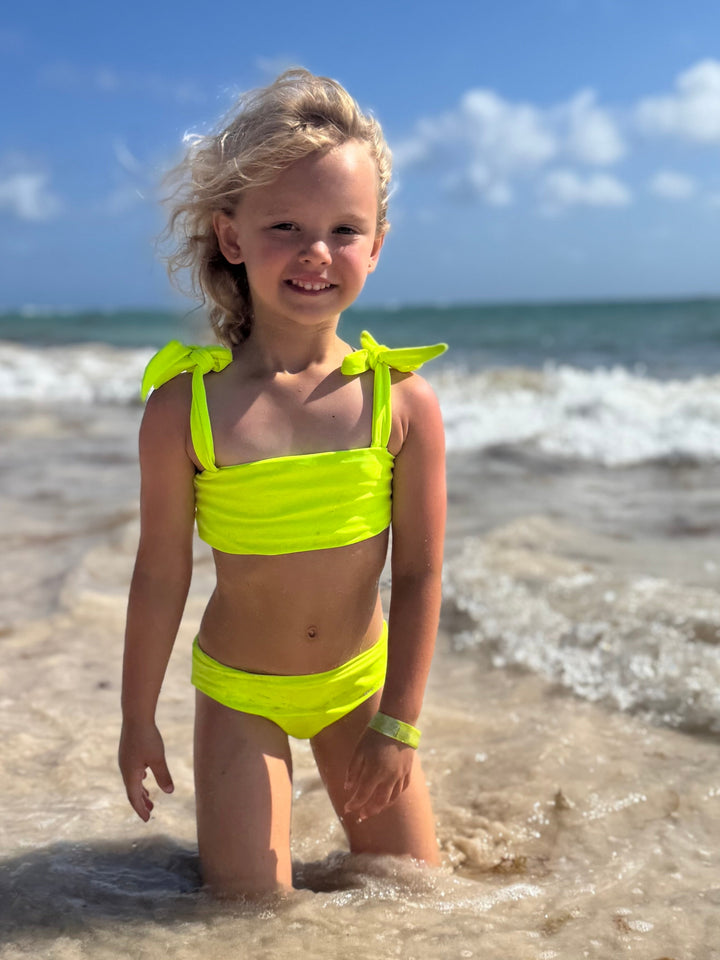 Hi-Viz Neon Yellow Girls Bikini Swimsuit