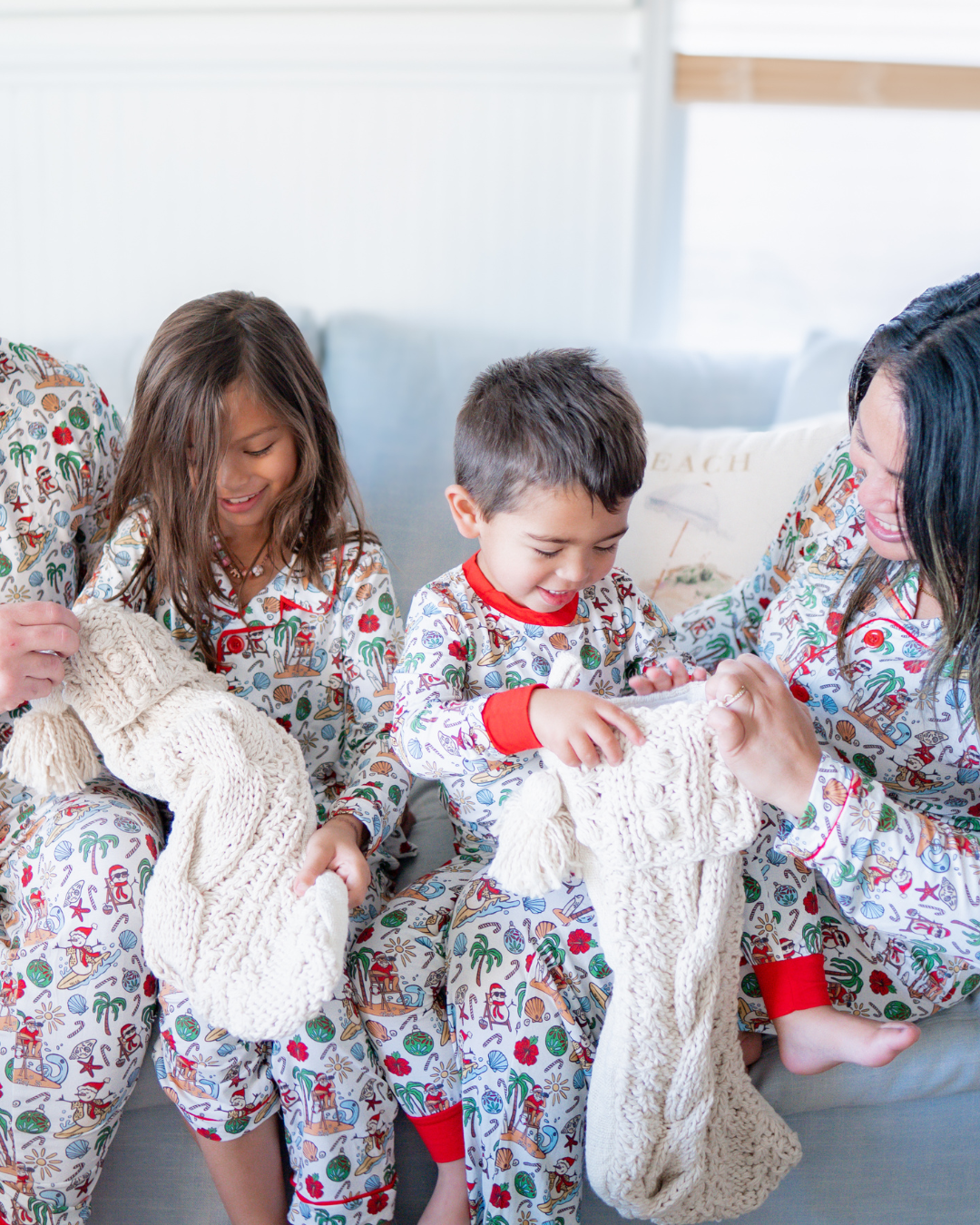 Jolly Waves Women's Bamboo Pajama Set- Button-Up Top + Wide-Leg Pants