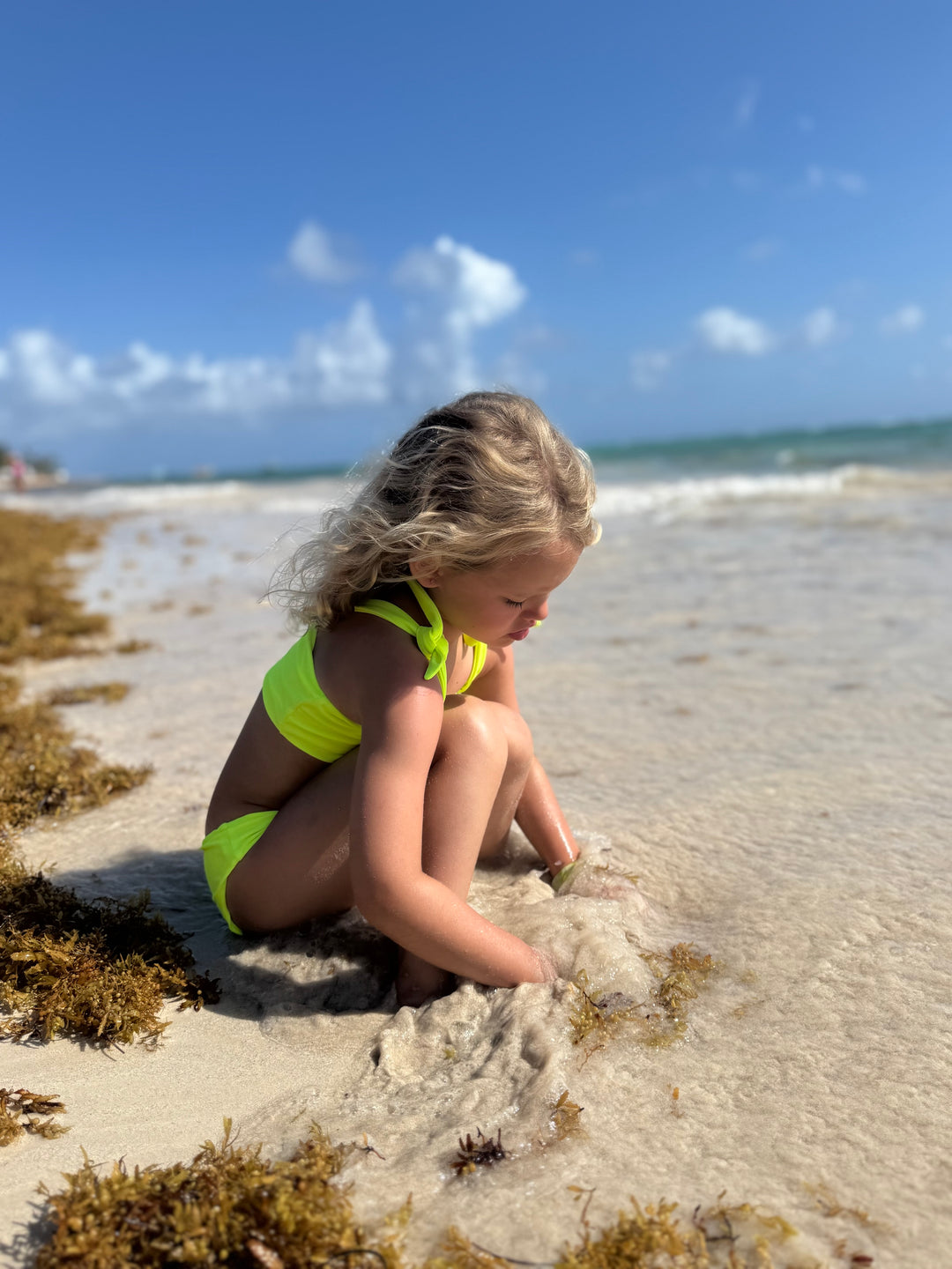 Hi-Viz Neon Yellow Girls Bikini Swimsuit
