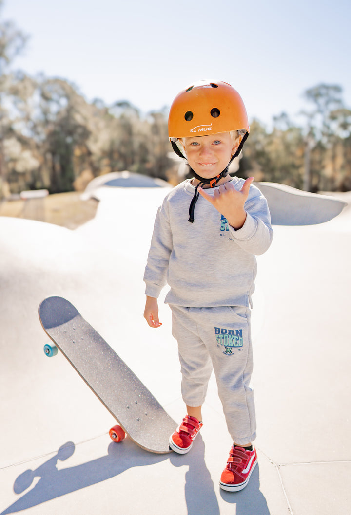 Born Stoked Sweatsuit- Blue/Green