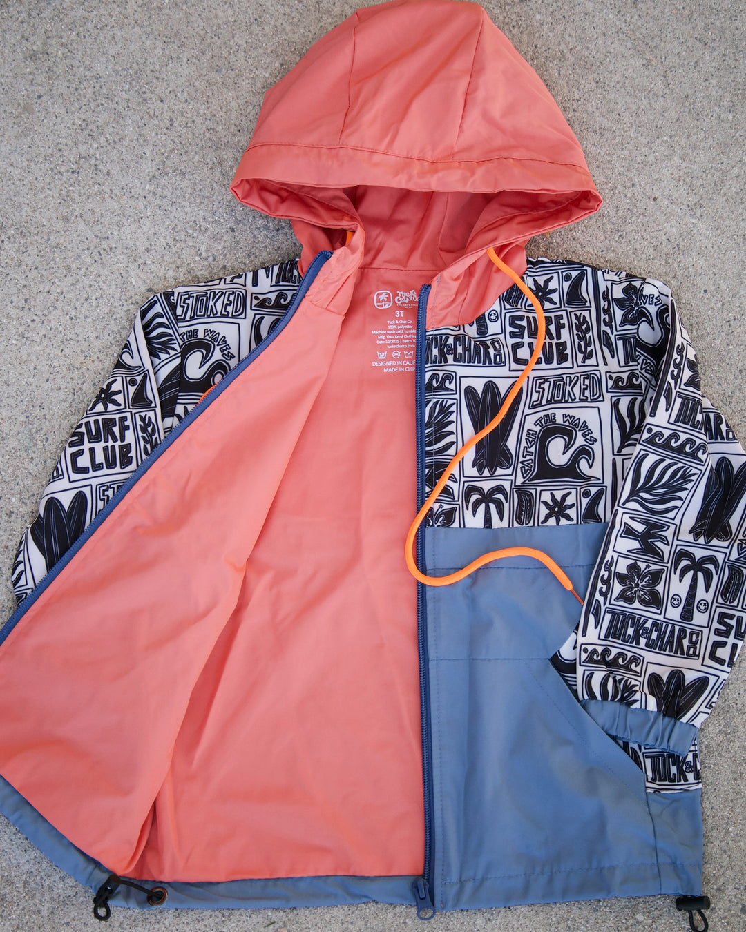 Boys All-Weather Surf Jacket — Blue | Coral