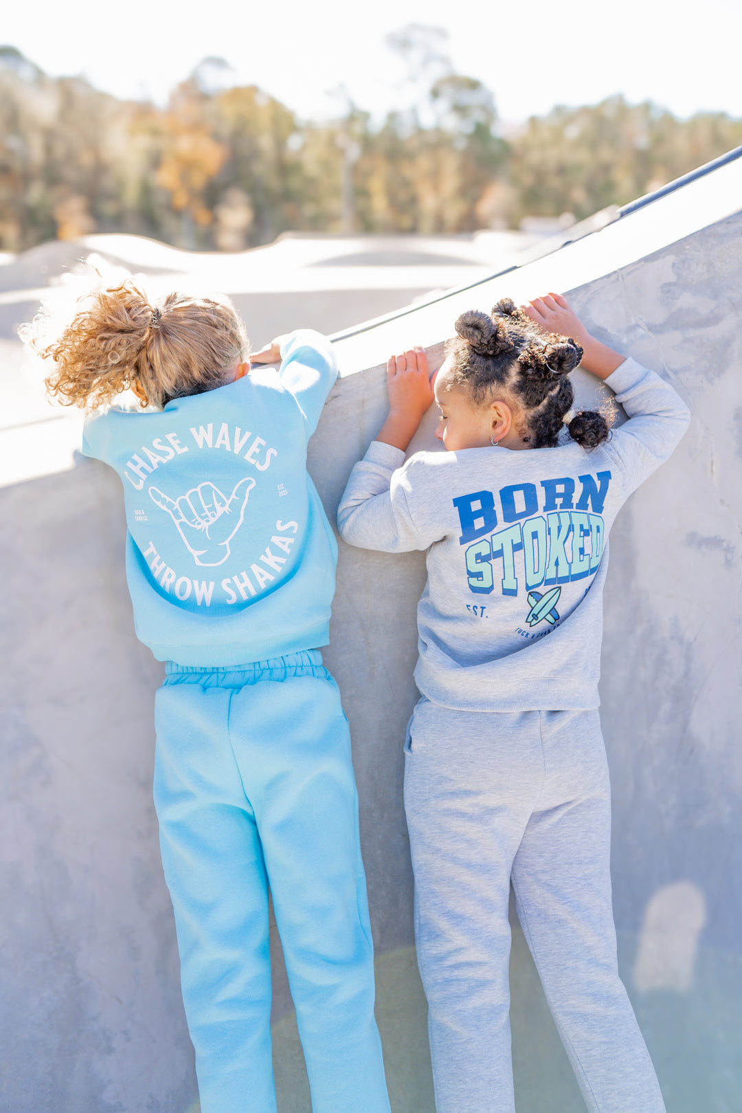Born Stoked Sweatsuit- Blue/Green