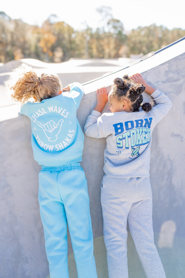 Born Stoked Sweatsuit- Blue/Green