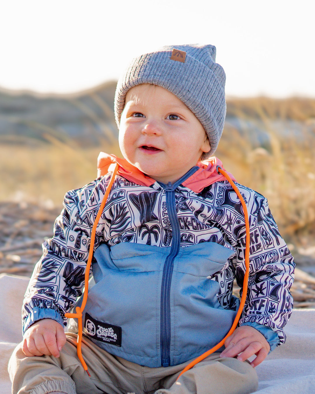 Boys All-Weather Surf Jacket — Blue | Coral