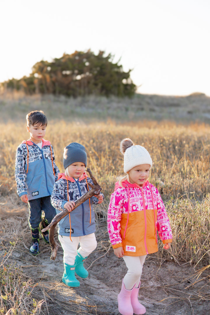 Boys All-Weather Surf Jacket — Blue | Coral