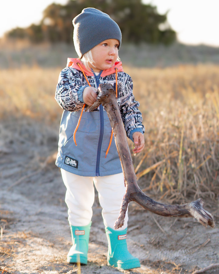 Boys All-Weather Surf Jacket — Blue | Coral