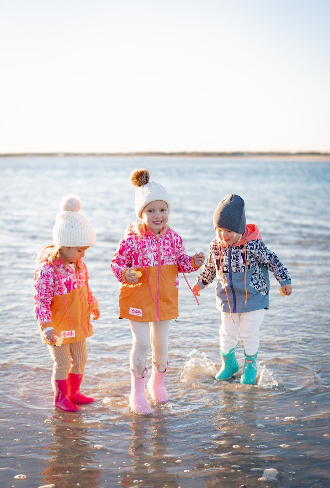 Girls All-Weather Surf Jacket — Pink | Orange