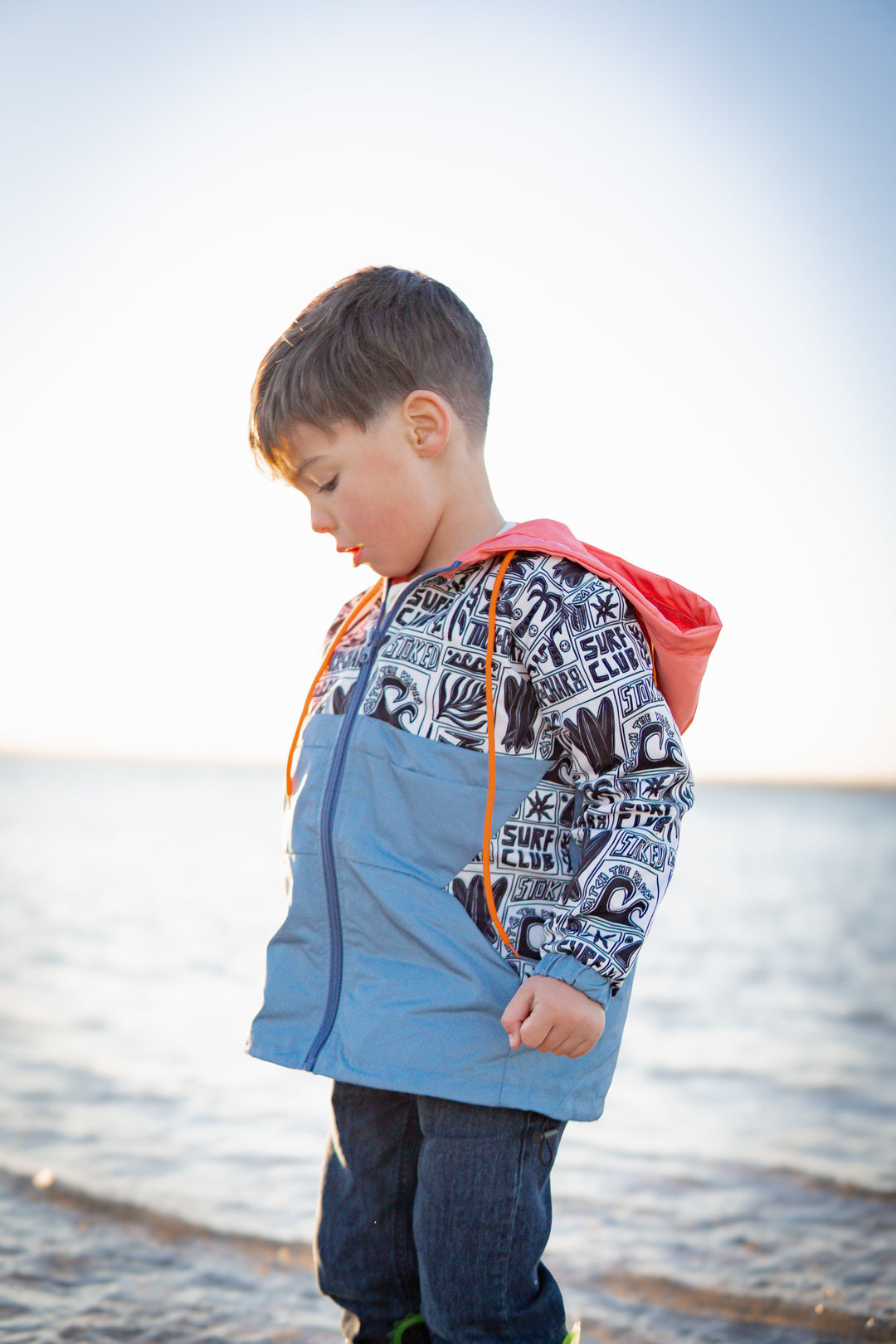 Boys All-Weather Surf Jacket — Blue | Coral