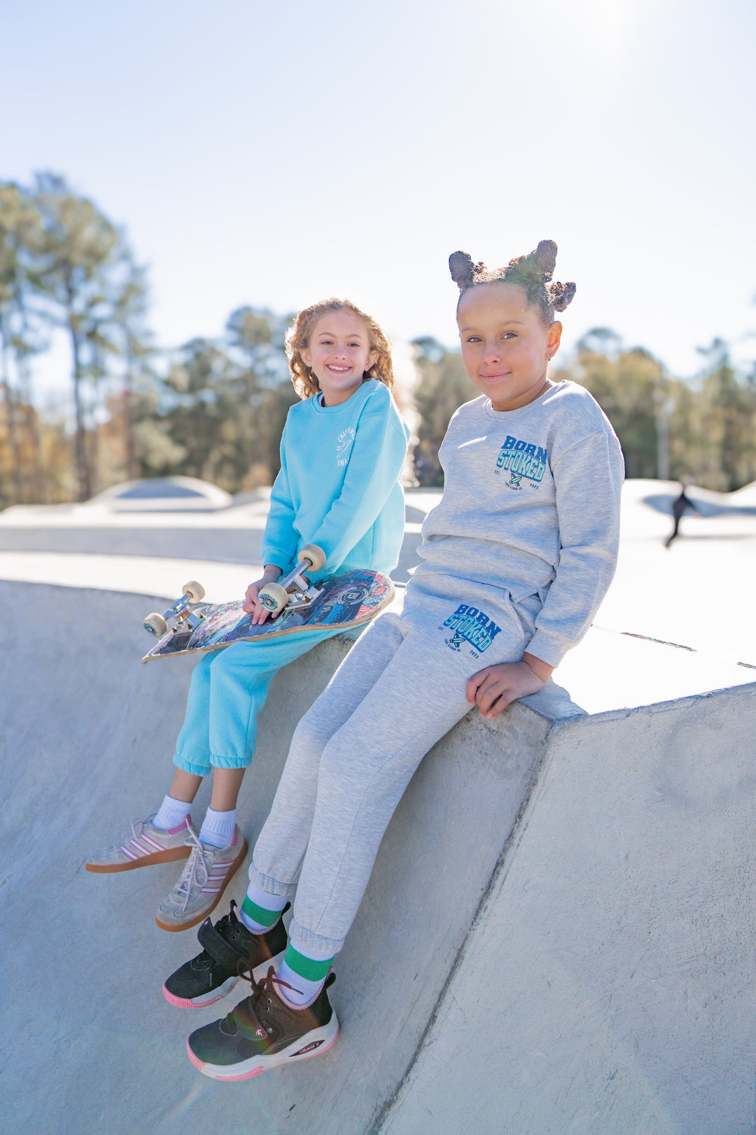 Born Stoked Sweatsuit- Blue/Green