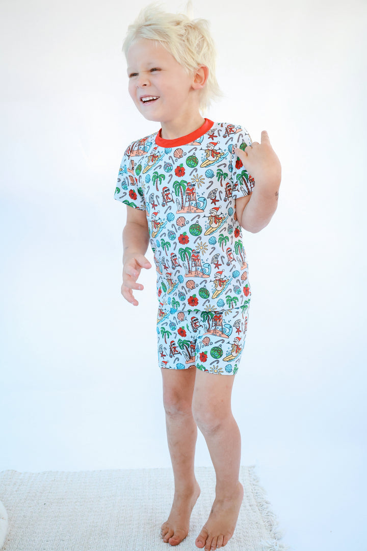Jolly Waves Bamboo Toddler Two-Piece Pajama Set Shorties