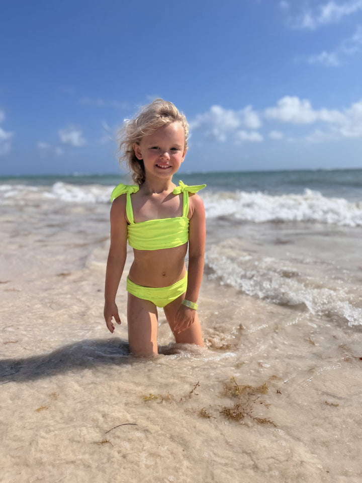 Hi-Viz Neon Yellow Girls Bikini Swimsuit