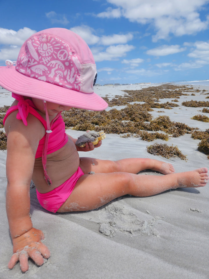 Hi-Viz Neon Pink Girls Bikini Swimsuit