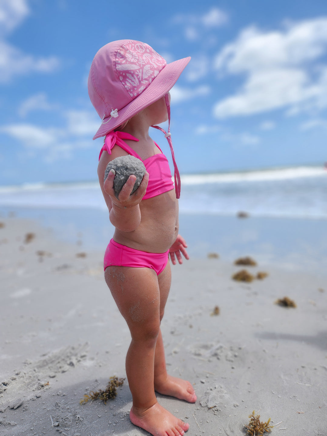 Hi-Viz Neon Pink Girls Bikini Swimsuit