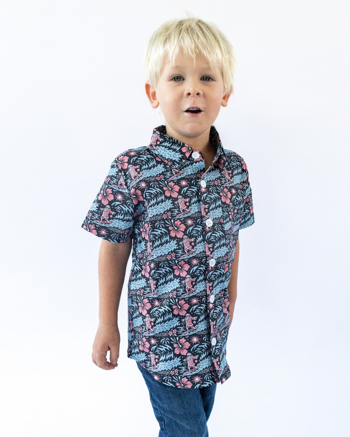 Merry Vibes Hawaiian Shirt Kids