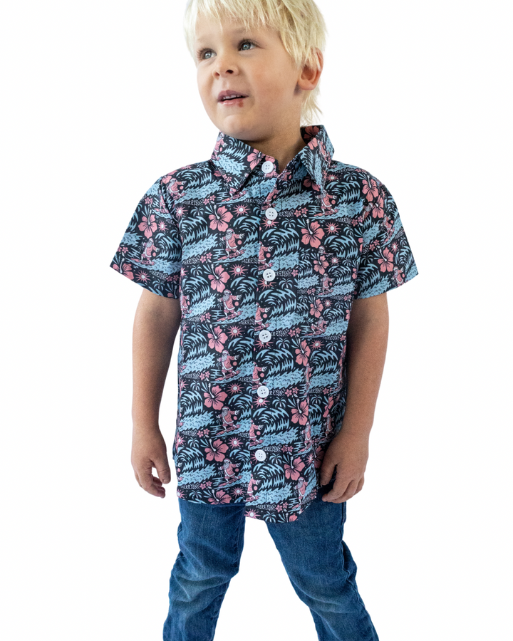 Merry Vibes Hawaiian Shirt Kids