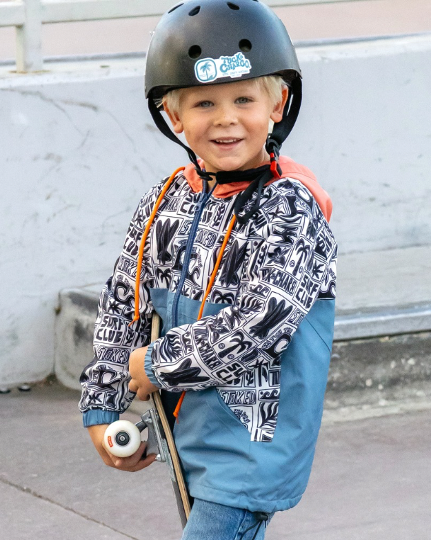 Boys All-Weather Surf Jacket — Blue | Coral