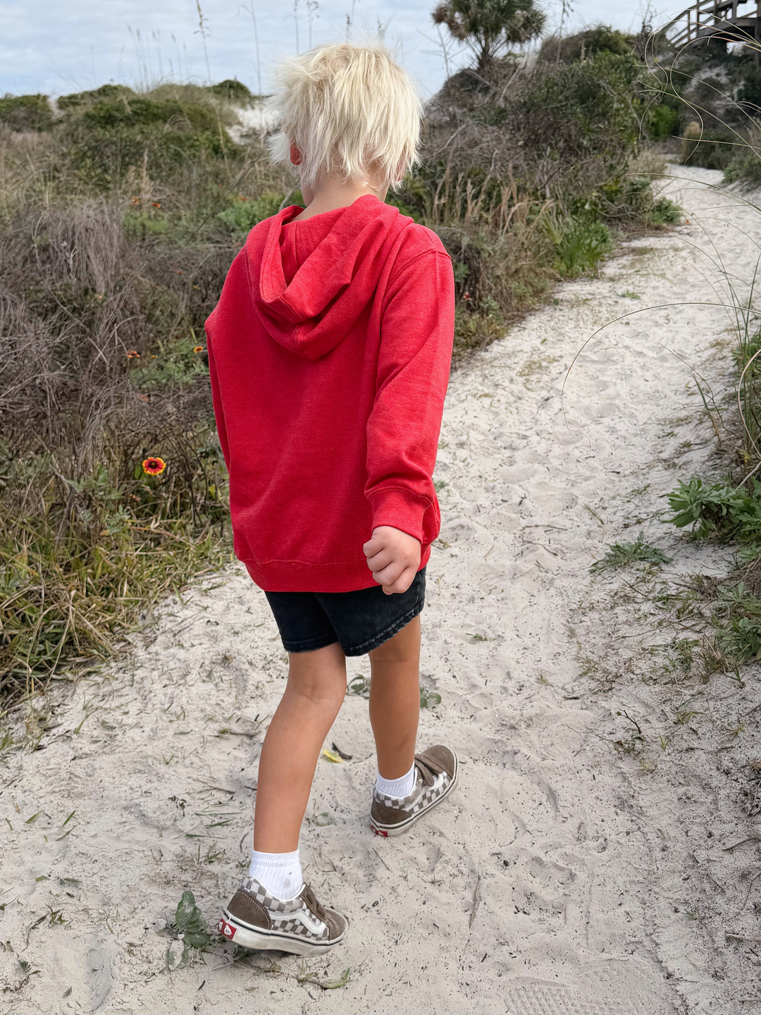 Waves Before Babes- Red Hoodie Sweatshirt