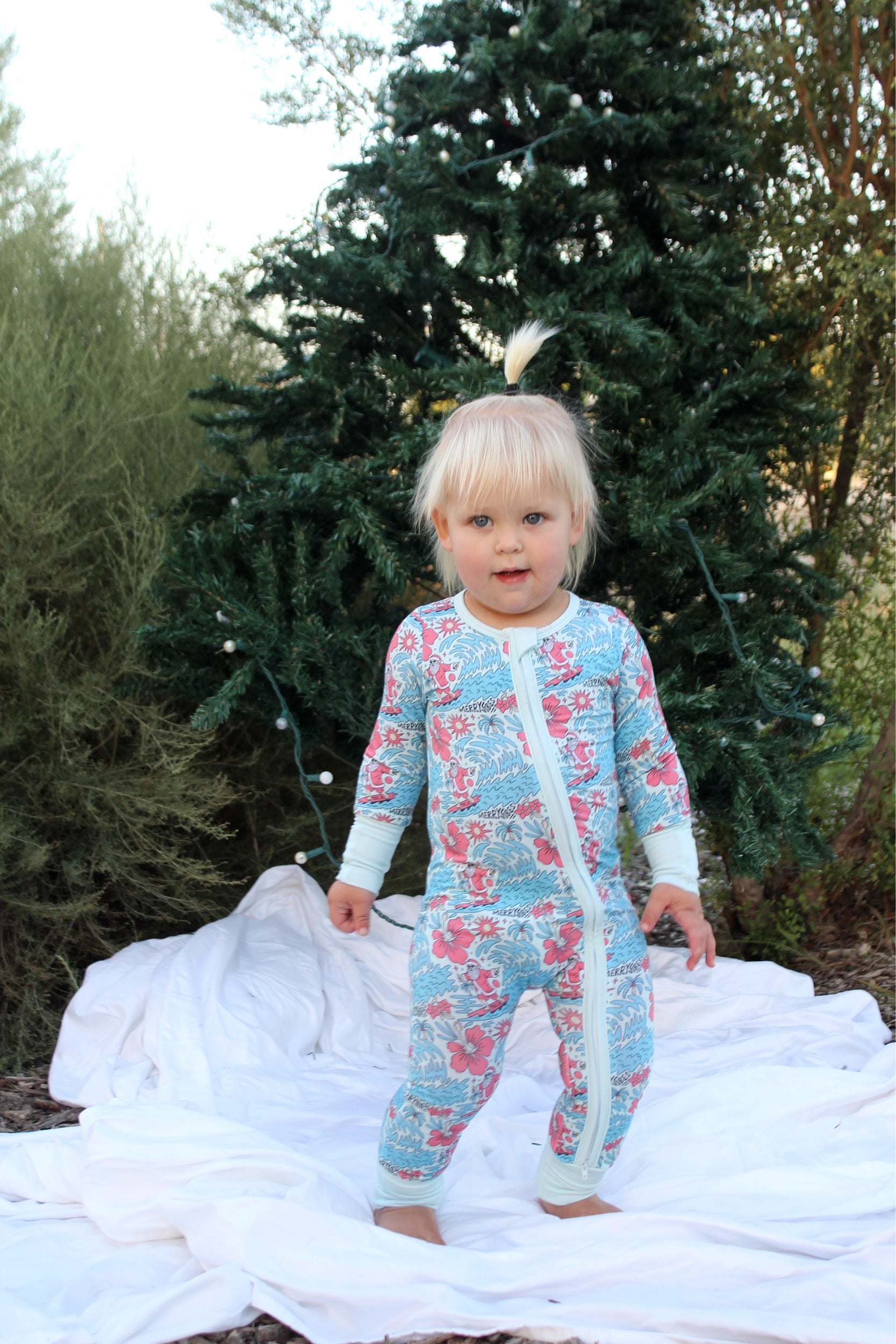 Merry Vibes Bamboo PJs Zip - Tuck & Char Co. 