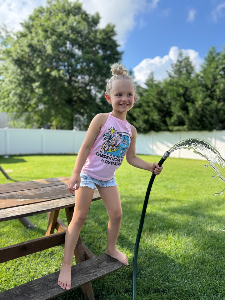 Garden Hose Kids > iPad Kids Halter Top- Pink