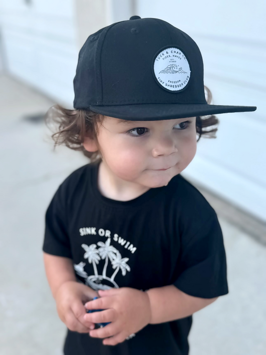 Tiny Shredder Club Snapback - Black Youth - Tuck & Char Co. 