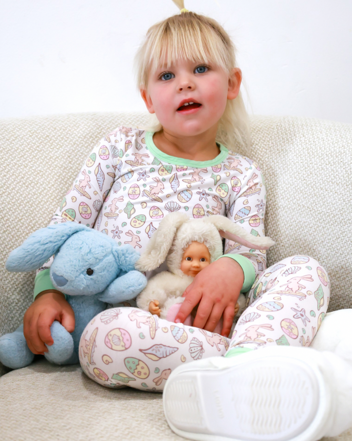 Surfing Bunnies Easter Pajamas