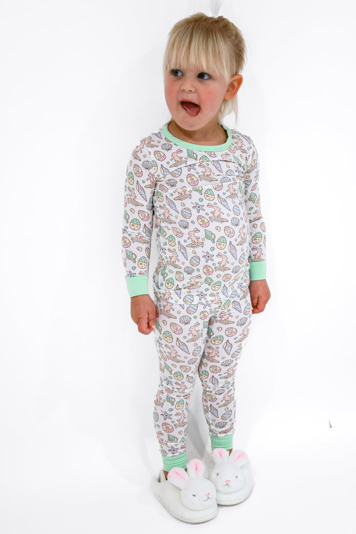 Surfing Bunnies Easter Pajamas