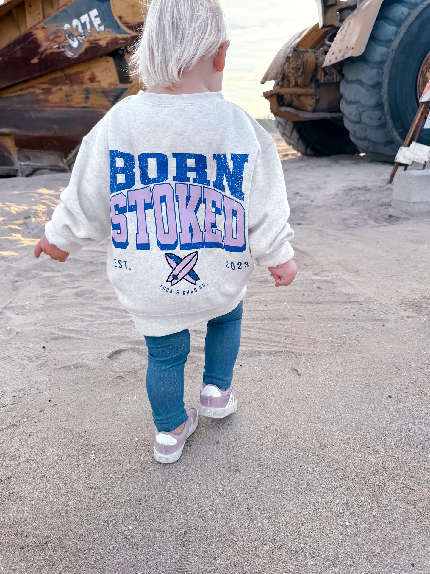 Born Stoked - Crewneck Sweatshirt (Purple)