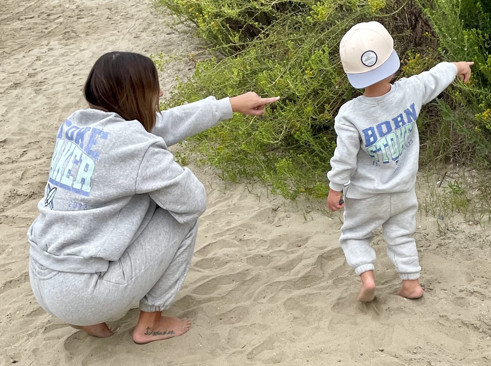 Born Stoked Sweatsuit - Blue/Green - Tuck & Char Co. 