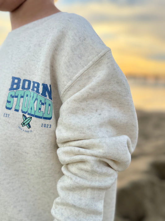 Born Stoked - Crewneck Sweatshirt (Blue/Green)