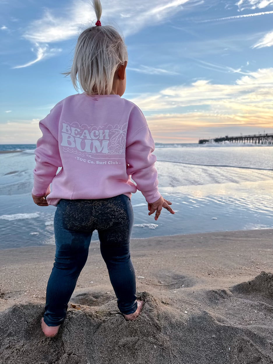 Beach Bum - Crewneck Sweatshirt (Pink)