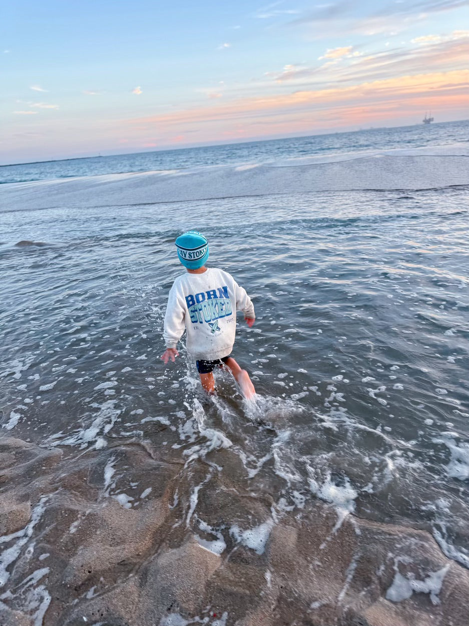 Born Stoked - Crewneck Sweatshirt (Blue/Green)