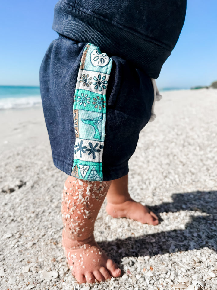 Shorts – Boys Retro Coastal Surf Club (Blue)