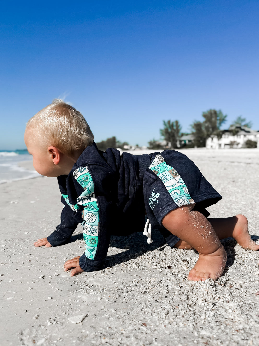 Boys Retro Coastal Surf Club Crewneck – Blue