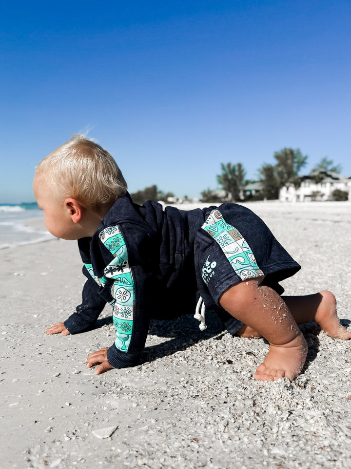 Boys Retro Coastal Surf Club Crewneck – Blue