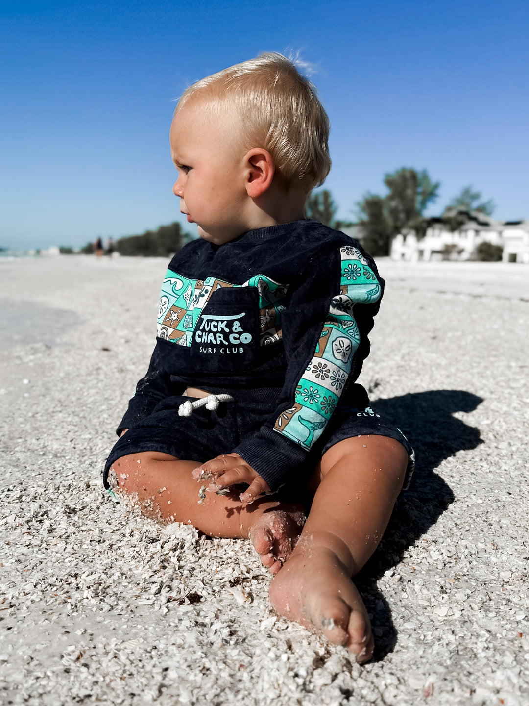 Boys Retro Coastal Surf Club Crewneck – Blue