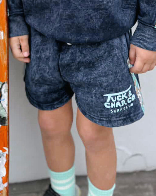 Shorts – Boys Retro Coastal Surf Club (Blue)
