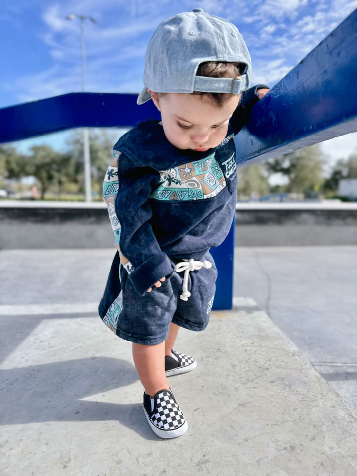 Shorts – Boys Retro Coastal Surf Club (Blue)
