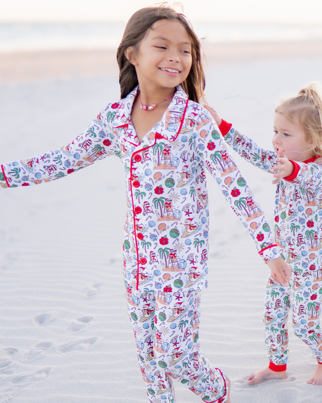 Jolly Waves Unisex Bamboo Long Sleeve Button-Up Pajama Set