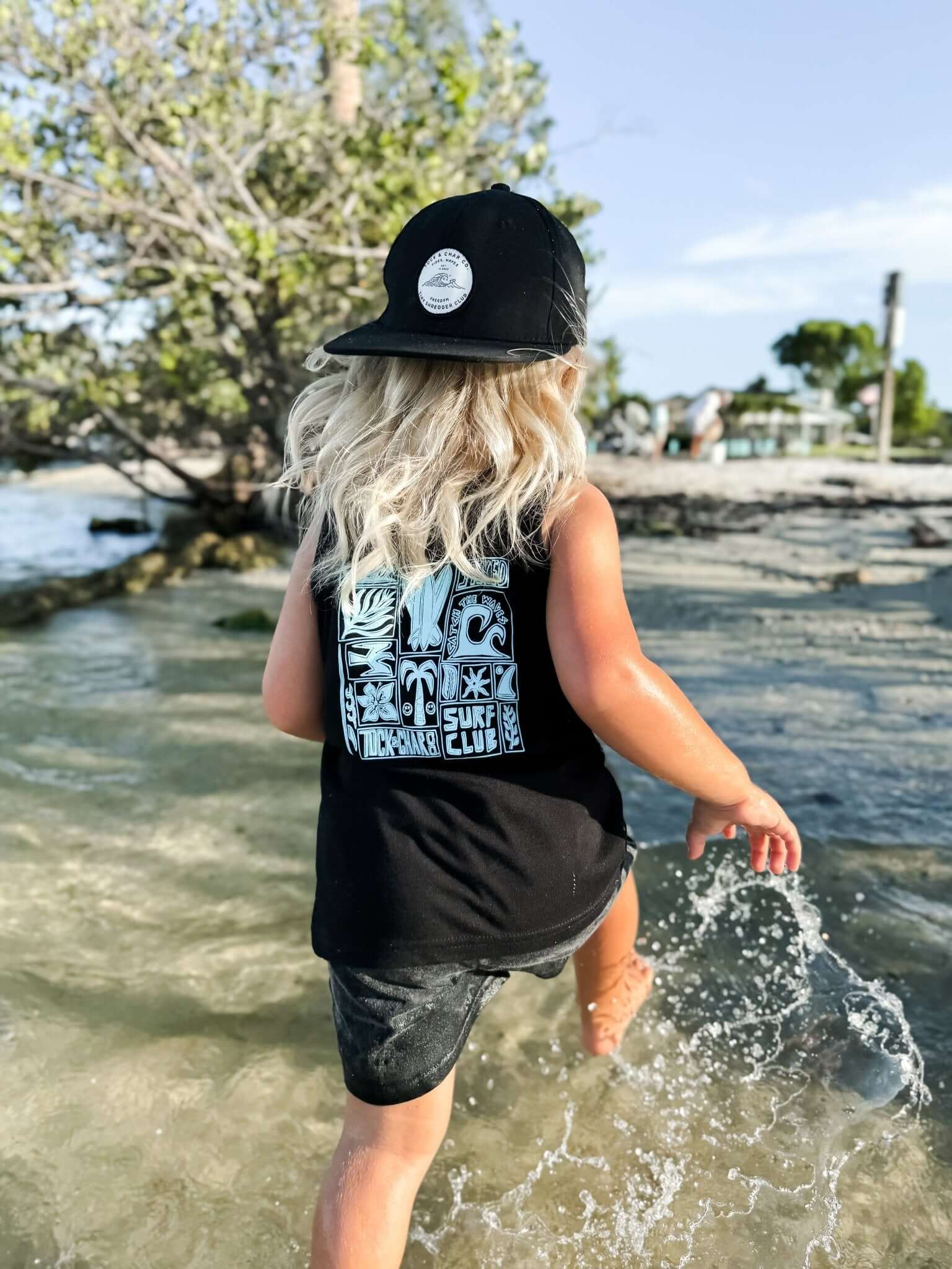 Acid Washed Black Shorts - Tuck & Char Co.