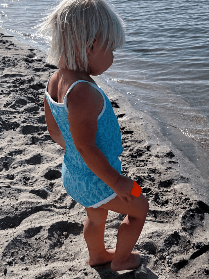 Blue Hibiscus Girls Two Piece Set - Tuck & Char Co.