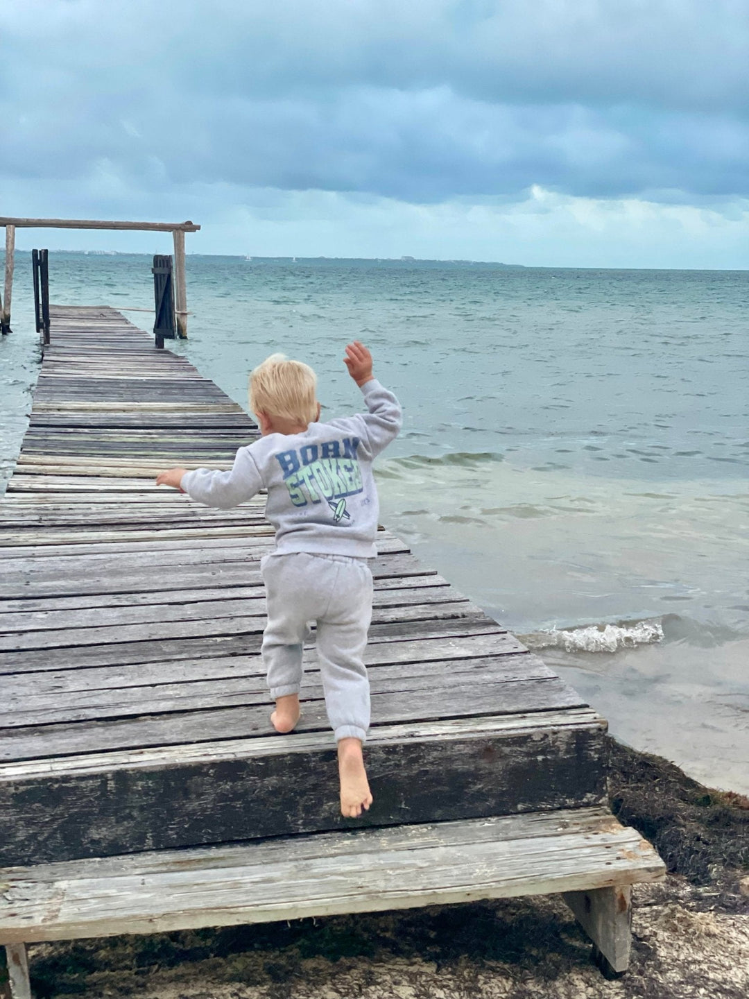 Born Stoked (blue/green) - Sweatsuit - Tuck & Char Co.