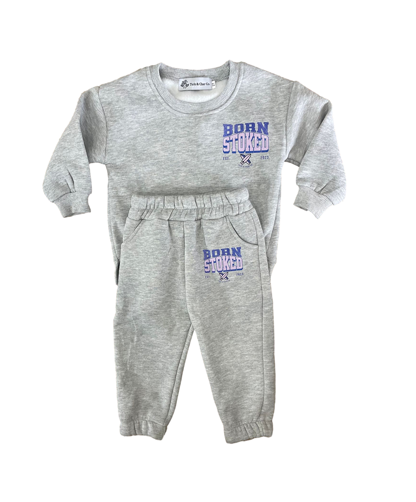 Born Stoked Sweatsuit - Pink/Purple - Tuck & Char Co. 