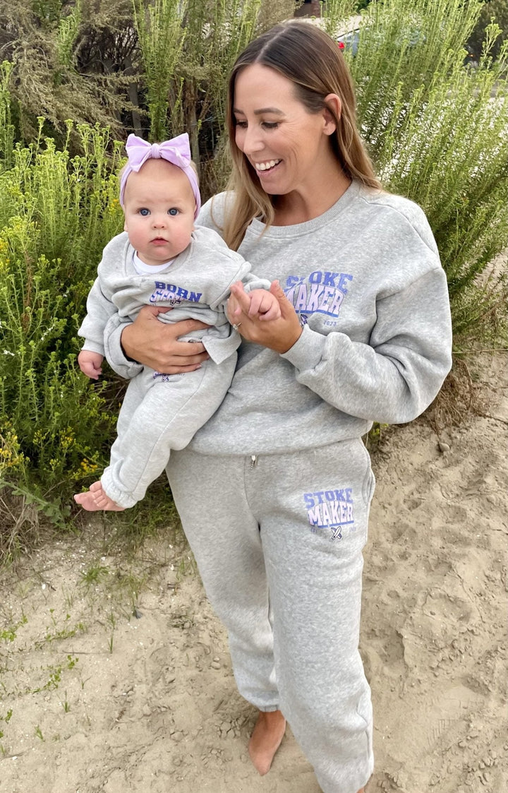 Born Stoked (purple/pink) - Sweatsuit - Tuck & Char Co.