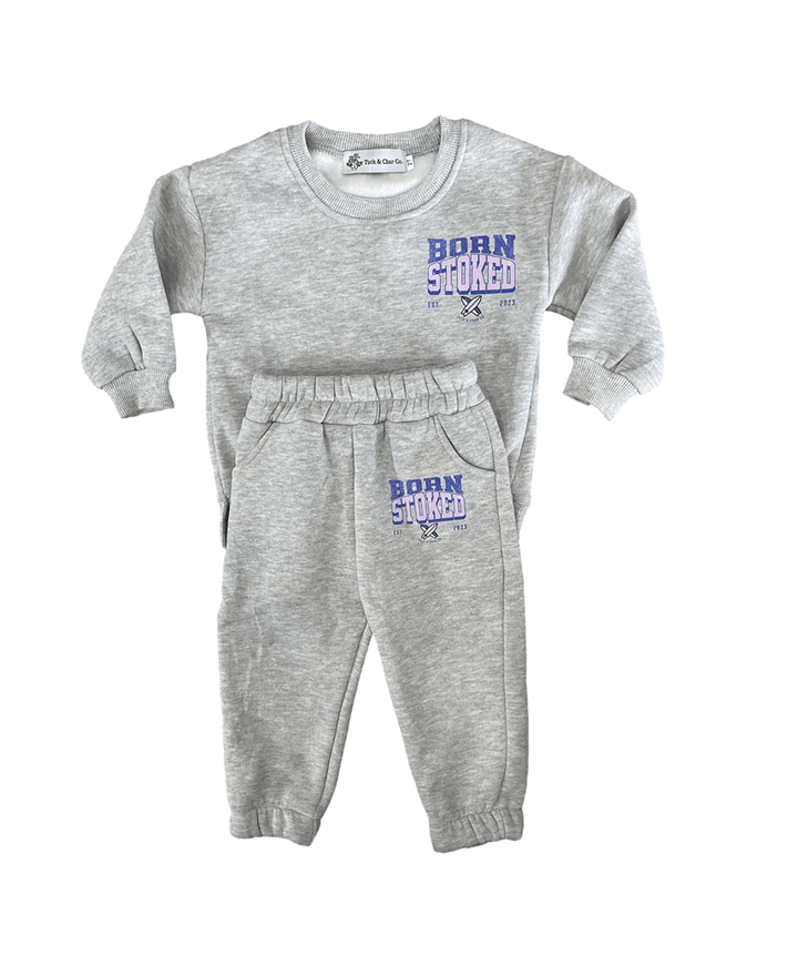 Born Stoked (purple/pink) - Sweatsuit - Tuck & Char Co.